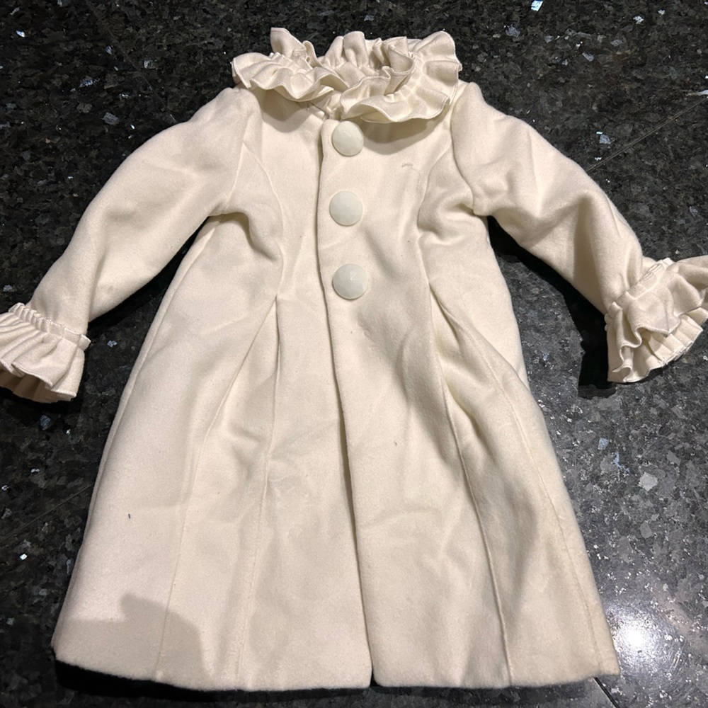 NWT Biscotti Elegant Cream Ruffle Victorian dressy jacket Coat